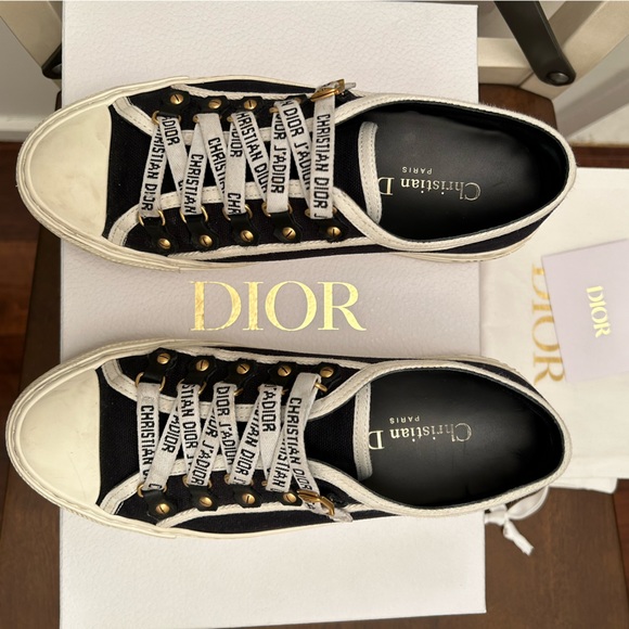 Dior Shoes - Dior - Preloved Walk ‘n’ Dior Black Sneakers - EU 36 - With Box and Dust Bags